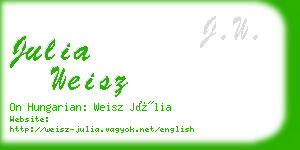 julia weisz business card